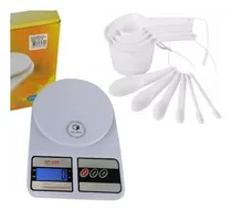 Comprar Balanza De Cocina Gramera 1gr 10kg Con Luz + Set De Cucharas