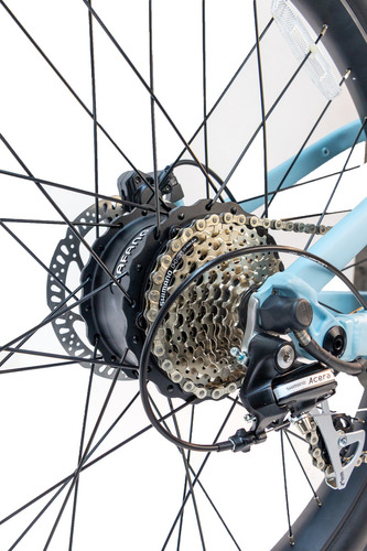 Ebike Mtb Bicicleta Asistida Roue Voltora 29 2024 Color Azul Petróleo