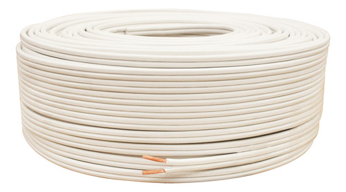 50m Cable Pot Duplex 2x18 Color Blanco, Capacidad 890 Watts, 7 Amperes, Material Antirrobo Cca, Pvc Antiflama 90°c 