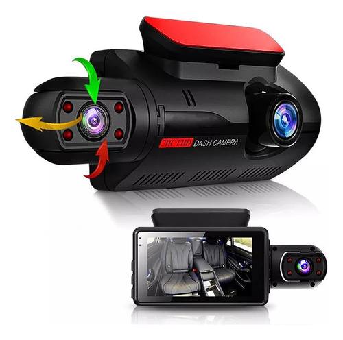 1 Cámara Dvr For Automóvil Con Lente Dual Uber/taxi