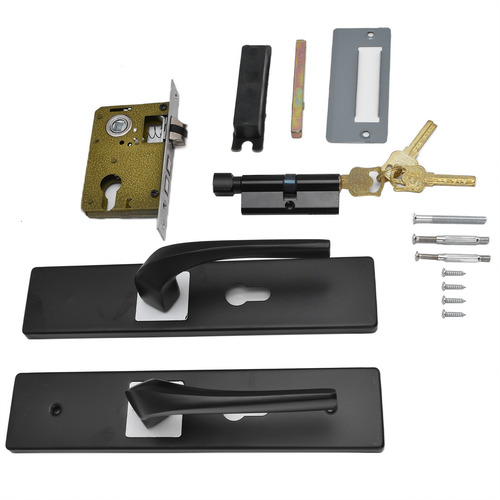 Door Knob Handle Black Simple Mute Universal Household Grip