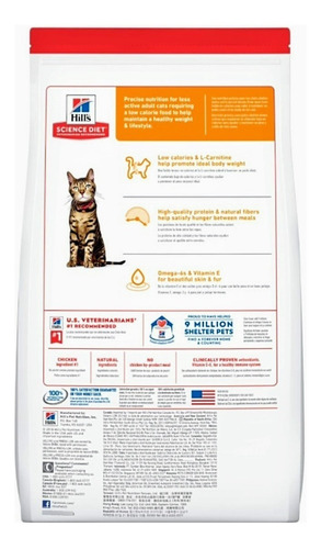 Hills Gato Adulto Light 7lb Envio Gratis