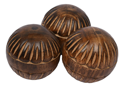 Edhas Juego De 3 Bolas Redondas Decorativas De Madera De Man