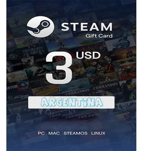 Tarjeta De Steam 3 Usd | Código Global | ¡entrega Rápida!