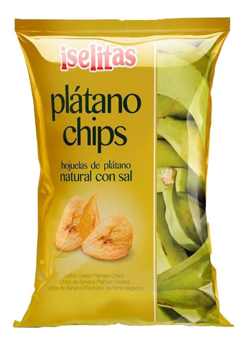  Plátanitos Chips Iselitas Con Sal 140g