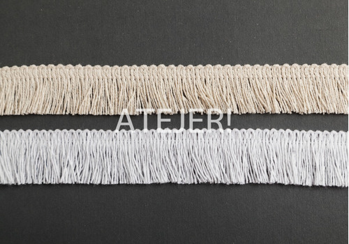 Imagen 4 de 5 de Fleco De Algodón De 2 Cm De Ancho X 10 Mts Art P262 Crudo
