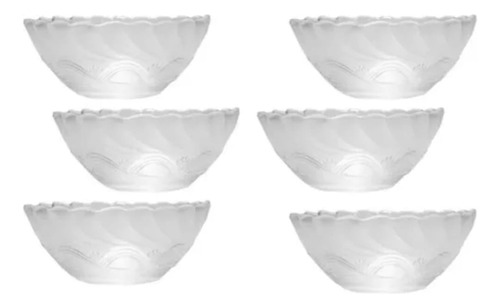Set Compoteras Bowls Cerealero X6 Piezas Life Vidrio Labrado