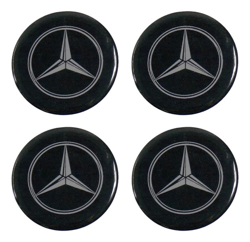 Adesivo Emblema Resinado Roda Mercedes 75mm Cl6