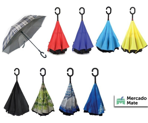 Imagen 1 de 2 de Paraguas Invertido Reversible Original Reforzado Colores Uv