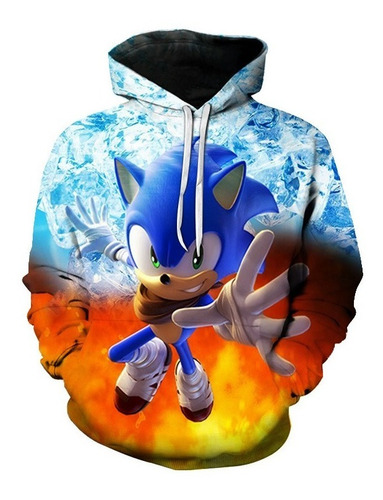 Sudadera Trend Creative Digital Super Sonic Gold Ice Fire