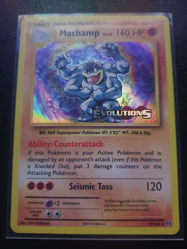 Pokémon Tcg Xy Evolutions 2016 - Machamp Holo Pre Realese