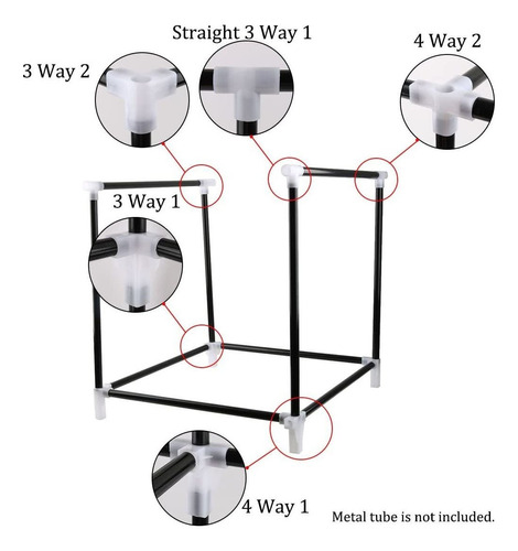 Uxcell Zapatero Accesorios Conectores Conjunto, 16 Mm Diámet