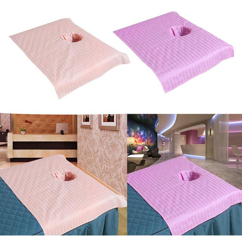 2 Fundas De De De Algodón Suave Para Spa, Cama De Belleza