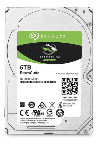 Unidad De Disco Duro Interna Seagate Barracuda 5 Tb Sata