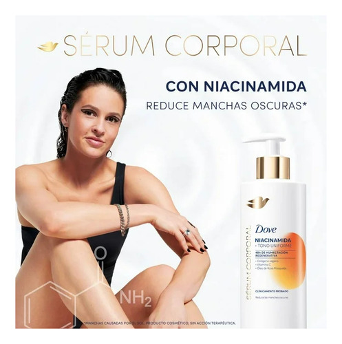 Crema Corporal Dove Sérum Aclara Niacinamida 1 Litro Neutra