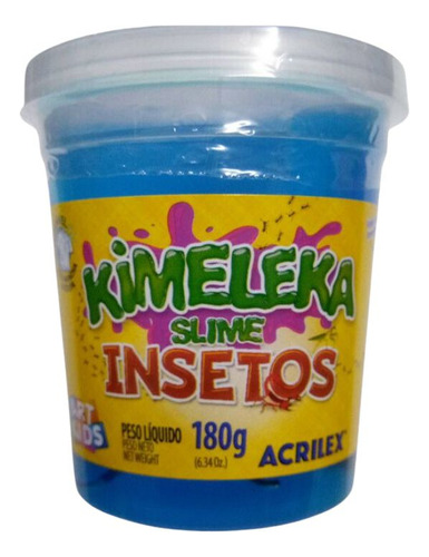Slime Kimeleka Insetos 180g Azul Acrilex