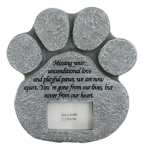 Mascota Perro Memorial Piedra Sepulcro Marcador Jardín Pata 