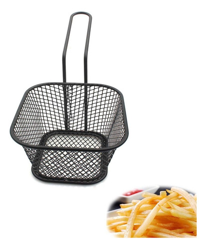 X3 Mini Cesta Para Servir Papas Fritas Nuggets Canasto10x8x6