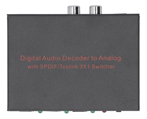 Decodificador De Audio Digital De Fibra Óptica 3x1 Óptico Pa