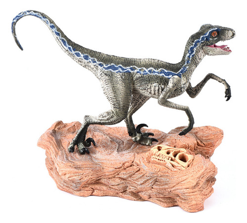Figura Grande, Azul, Modelo Raptor, Modelo Dinosaurio De Jug