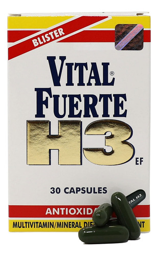 Vital Fuerte H3 Vitaminas Minerales Antioxidante 30 Cápsulas