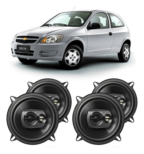 Kit Alto Falante Gm Celta 2012 A 2015 Pioneer 200w Rms