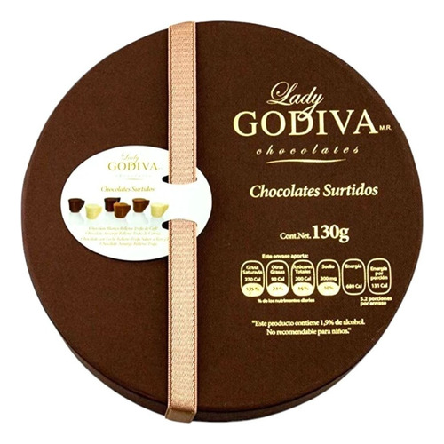 Lady Godiva Chocolates Surtidos Tacitas Rellenas 130g