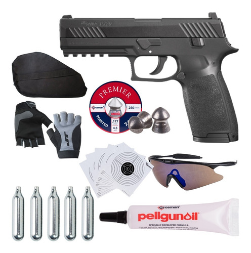 Pistola Sig Sauer P320 .177 Kit Pellets Gafas Co2 Xchws P