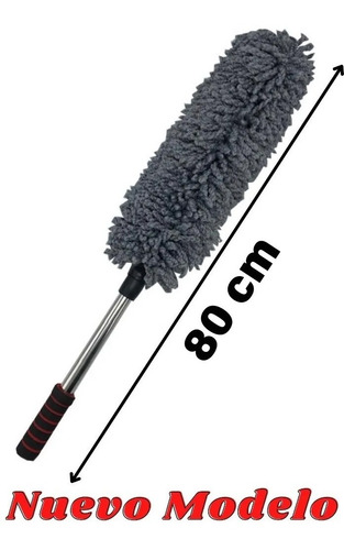 Imagen 2 de 7 de Plumero De Microfibra Extensible Grande Aluminio 100cm Auto