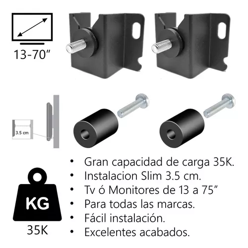 Soporte Base Pared Tv De 13 24 32 40 42 43 50 55 65 Pulgadas