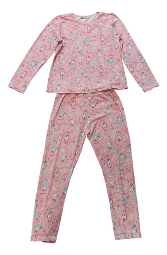 Pijama Niña Mangas Largas Talle Xxl (11-12 Años) Mimo (Usado)