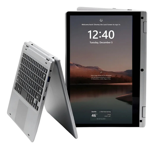 Laptop Lm Flex 360 Touch Screen Con 11.6 6 Gb Ram Y 128 Dd - Plateado