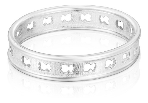 Anillo De Plata Con Siluetas De Oso Bear Row Tous