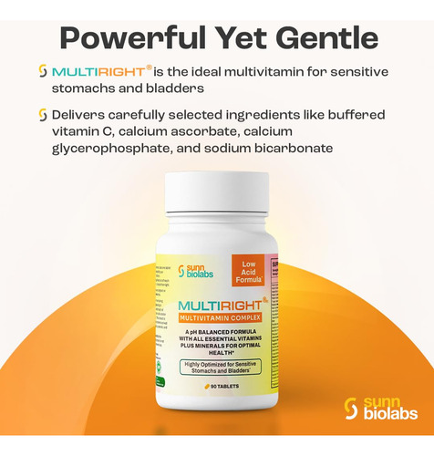 Multiright Multivitaminas Bajas En Ácido 90 Tabletas