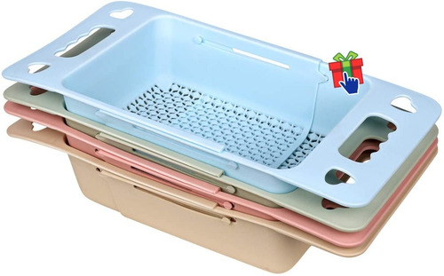 Imagen 5 de 8 de Set X 2 Seca Escurridor Colador Expandible Extensible Xl