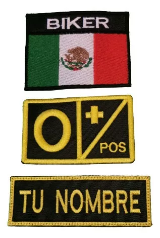 Parche bordado personalizado con nombre con tipo de sangre, parches  personalizados con cualquier nombre de texto, bandera de EE. UU., parche  con