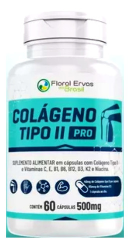 Colágeno Tipo 2 Con Vitamina C, E B1, B6, B12 , D3 60 Caps