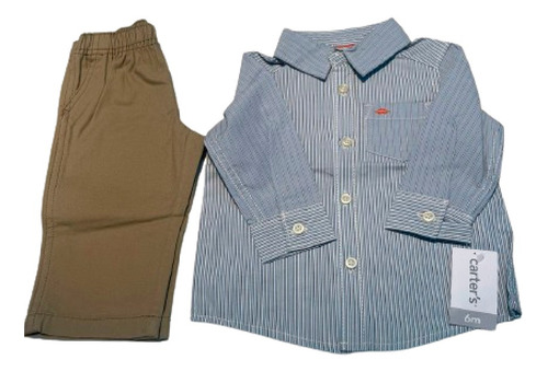 Conjunto Carters Camisa Y Pantalon - 6m