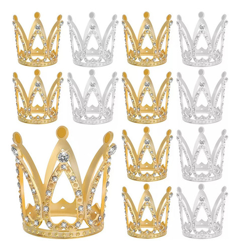 12 Pcs Diadema Completa Con Forma De Corona De Reina De Cri