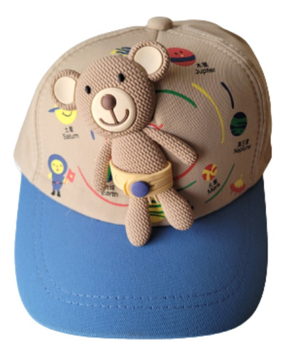 Gorra Infantil Osito Desmontable.  Sombrero Verano Niños