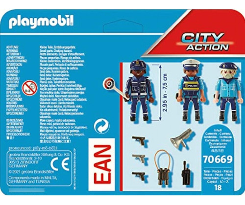 Playmobil Set Figuras Policía