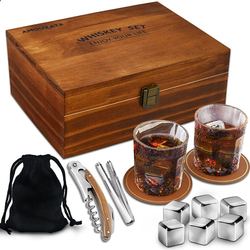 Juego De Vasos De Whisky Para Hombre, Caja De Regalo De...