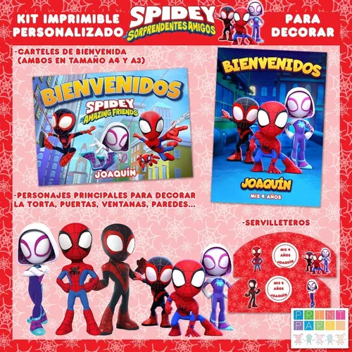 Invitación Digital: Spiderman - Como hacer un Candy bar: Tienda de Kits e  Invitaciones Imprimibles