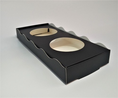 Imagen 4 de 6 de Bandeja X2 Vasos Take Away Delivery Rojo Negro (x50u) 008r/n