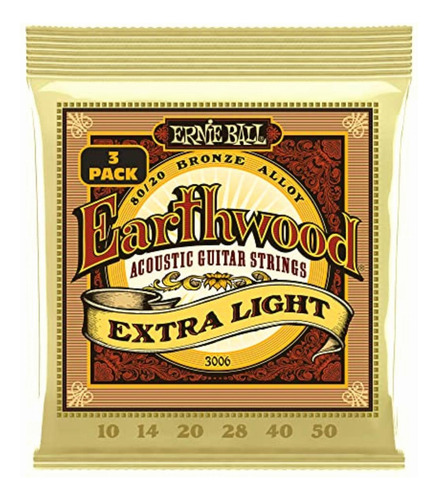 Ernie Ball Earthwood Extra Light 80/20 Bronze Acoustic