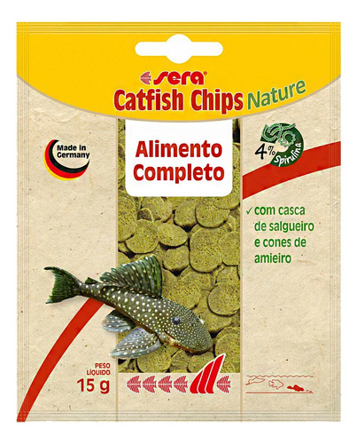 Sera Catfish Chips Nature - 15g - Ração Peixes