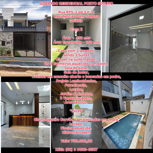 Casa De 3 Quartos Com Piscina, Residencial Porto Seguro