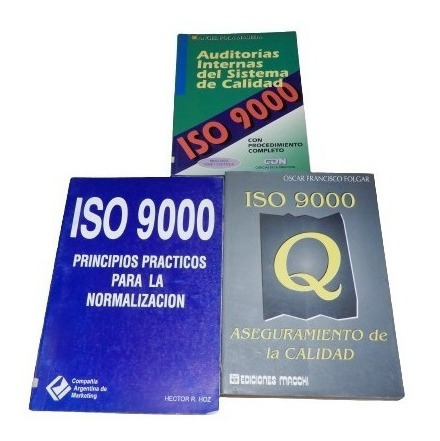 Lote De 3 Libros Iso 9000. Auditorías, Principios, Cal&-.