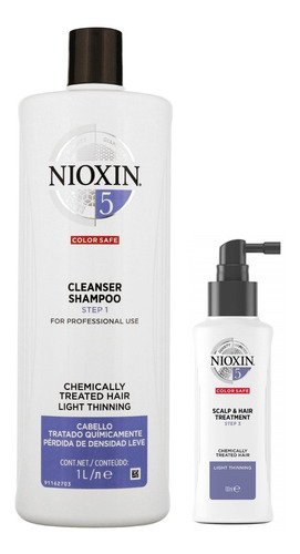 Nioxin-5 Shampoo + Loción Chemically Treated Hair 1000ml
