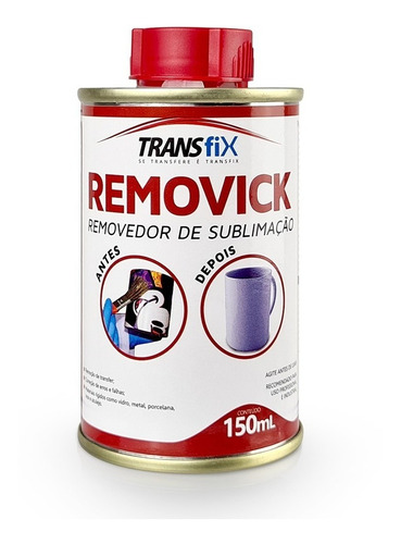 02 Removick Sublimação Removedor De Impressão Sublimática Cor Incolor